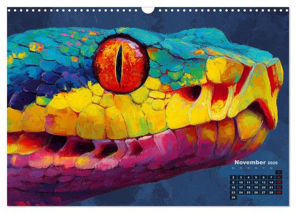 Produktbild: Tiere im Portr&auml;t - Aquarell Tierkalender f&uuml;r die ganze Familie (Wandkalender 2026 DIN A3 quer), CALVENDO Monatskalender