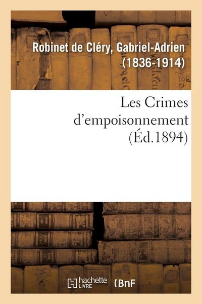 Produktbild: Les Crimes d'empoisonnement