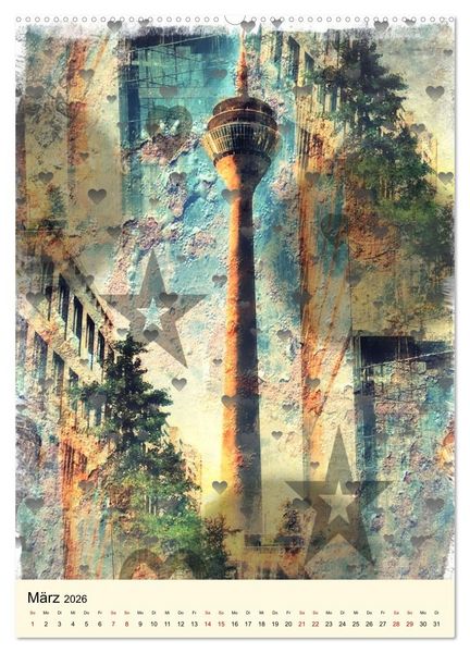 Produktbild: D&uuml;sseldorf die Stadt am Rhein (hochwertiger Premium Wandkalender 2026 DIN A2 hoch), Kunstdruck in Hochglanz