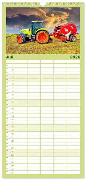 Produktbild: Familienplaner 2026 - Landwirtschaft - Hightech und Handarbeit mit 5 Spalten (Wandkalender, 21 x 45 cm) CALVENDO