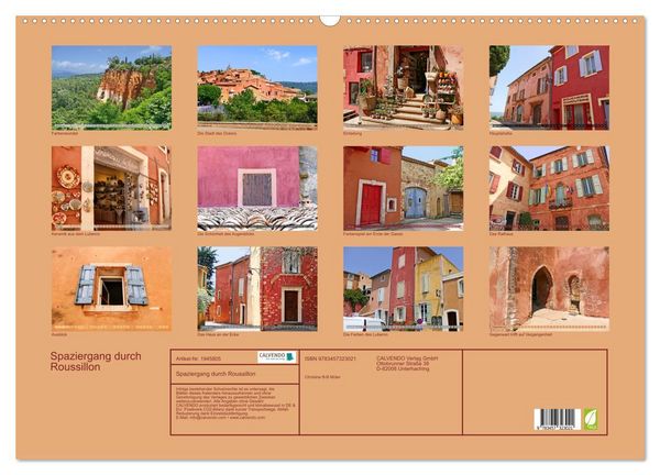 Produktbild: Spaziergang durch Roussillon (Wandkalender 2026 DIN A2 quer), CALVENDO Monatskalender