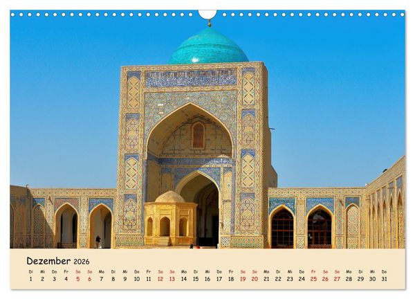 Produktbild: Usbekistan, Perlen der Seidenstra&szlig;e (Wandkalender 2026 DIN A3 quer), CALVENDO Monatskalender