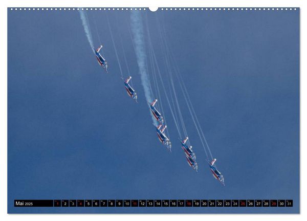 Produktbild: Augenblicke in der Luft: Patrouille de France (hochwertiger Premium Wandkalender 2025 DIN A2 quer), Kunstdruck in Hochglanz