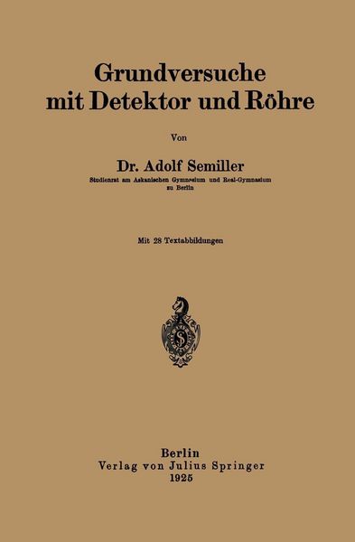 Produktbild: Grundversuche mit Detektor und R&ouml;hre