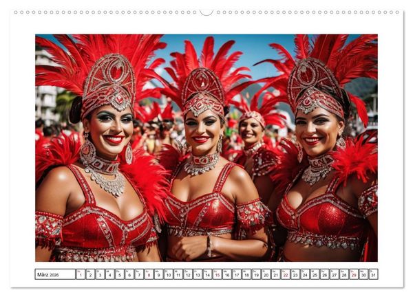 Produktbild: Farbenfrohe Frauenpower (hochwertiger Premium Wandkalender 2026 DIN A2 quer), Kunstdruck in Hochglanz