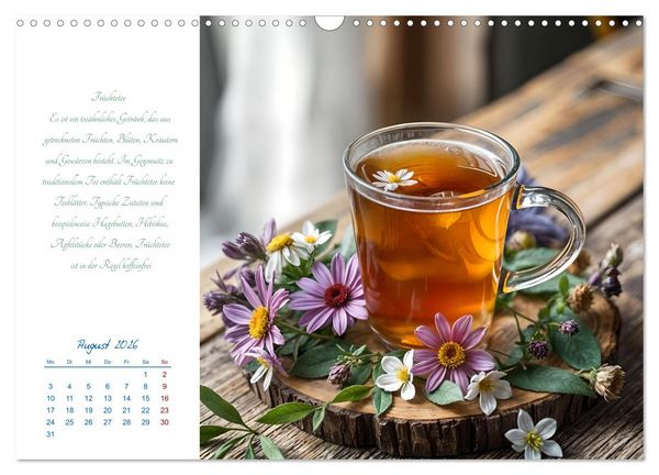 Produktbild: Ein&nbsp;Jahr&nbsp;in&nbsp;Tassen - Die Welt des Tees (Wandkalender 2026 DIN A3 quer), CALVENDO Monatskalender