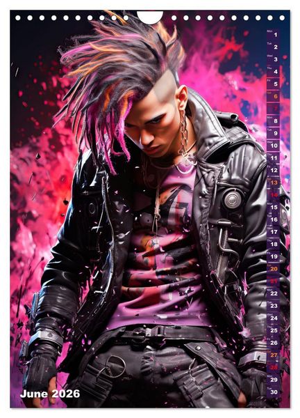 Produktbild: CYBERPUNK Cool guys (Wall Calendar 2026 DIN A4 portrait), CALVENDO 12 Month Wall Calendar