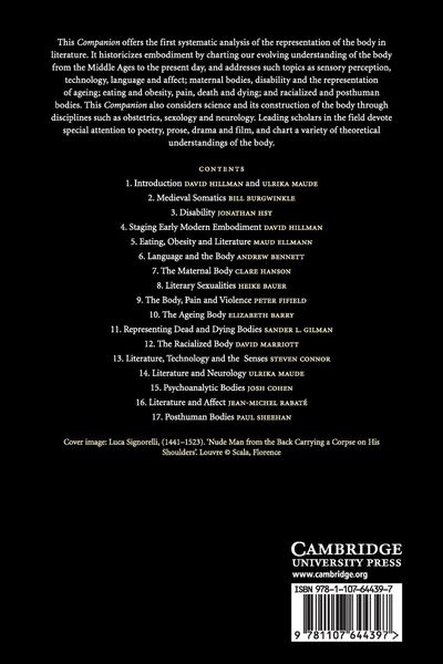 Produktbild: The Cambridge Companion to the Body in Literature
