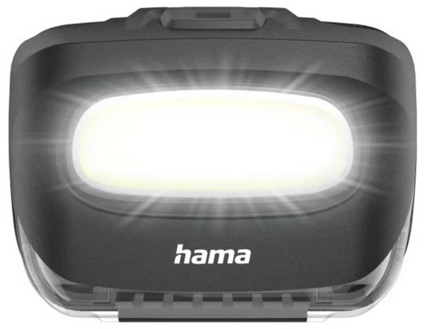 Produktbild: Hama LED-Stirnlampe "HL110", Batterien, COB, Kopflampe zum Joggen, Sport, 2 Modi 00228614 Stirnlampe 83 g