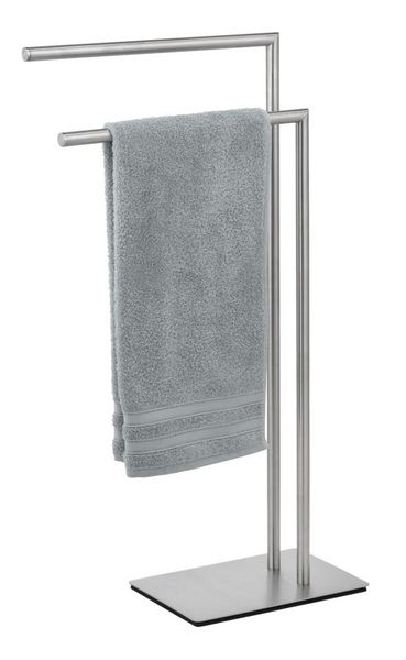 Produktbild: Handtuchst&auml;nder Mod. Recco Edelstahl satiniert, schwere Bodenplatte f&uuml;r sicheren Stand