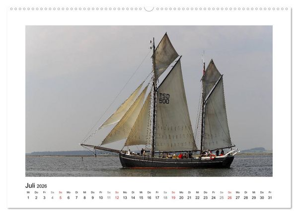 Produktbild: Segelschiffe auf dem Limfjord (hochwertiger Premium Wandkalender 2026 DIN A2 quer), Kunstdruck in Hochglanz
