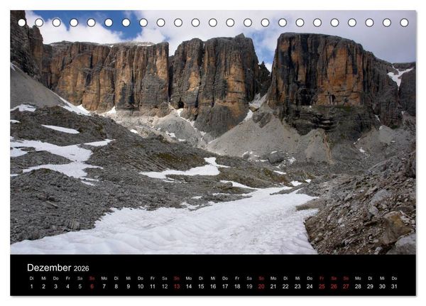 Produktbild: Die Dolomiten &ndash; Wanderparadies in S&uuml;dtirol (Tischkalender 2026 DIN A5 quer), CALVENDO Monatskalender
