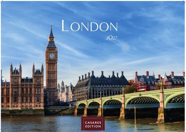 Produktbild: London Kalender 2027 &ndash; Wandkalender | Fotokalender England 35x50cm Grosses Format - Hochwertiger . mit Ansichten von Londons ikonischen Sehensw&uuml;rdigkeiten