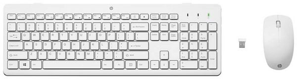 HP 230 Kabellos Tastatur, Maus-Set Deutsch, QWERTZ Weiß