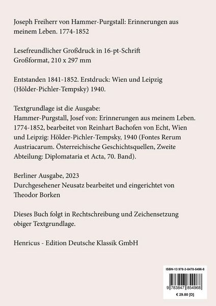 Produktbild: Erinnerungen aus meinem Leben (Gro&szlig;druck)
