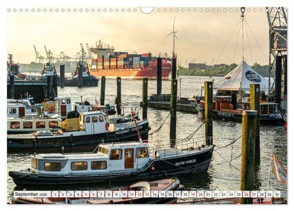 Produktbild: Moin Hamburg - Durch das Jahr an der Elbe (Wandkalender 2026 DIN A3 quer), CALVENDO Monatskalender