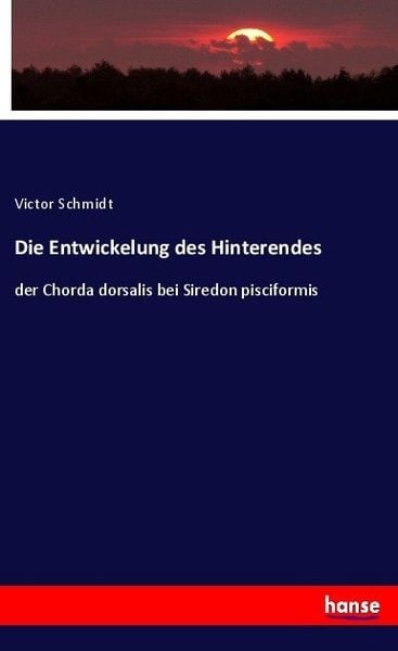 Die Entwickelung des Hinterendes, Taschenbuch von Victor Schmidt, Hansebooks, 9783744619028