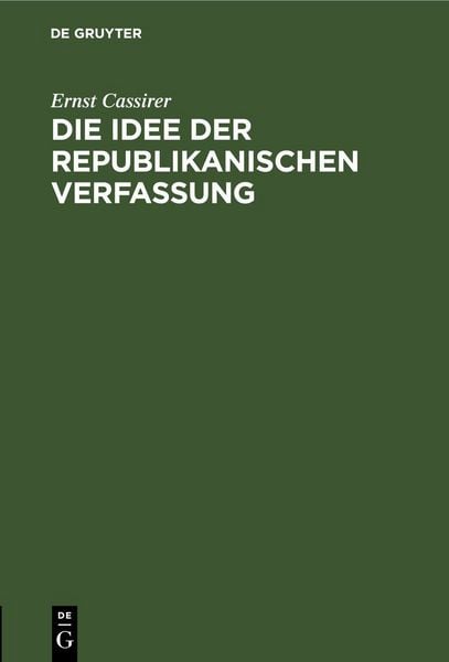 Produktbild: Die Idee der republikanischen Verfassung