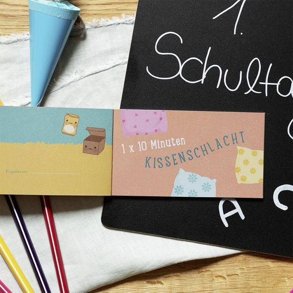 Produktbild: Schulkind! 12 Gutscheine zur Einschulung