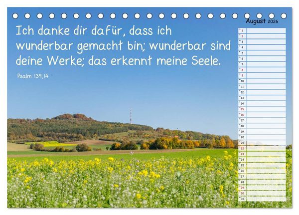 Produktbild: Heimat Hesselberg (Tischkalender 2026 DIN A5 quer), CALVENDO Monatskalender