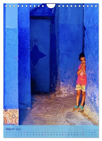 Produktbild: Chefchouen - The Blue City (Wall Calendar 2027 DIN A4 portrait), CALVENDO 12 Month Wall Calendar