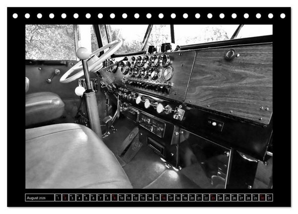 Produktbild: Kenworth W900A EXTHD - in schwarzwei&szlig; (Tischkalender 2026 DIN A5 quer), CALVENDO Monatskalender