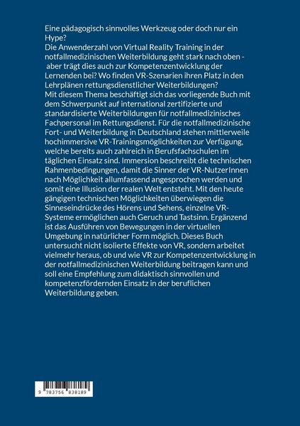 Produktbild: Digitalisierung und Simulation in der rettungsdienstlichen Weiterbildung