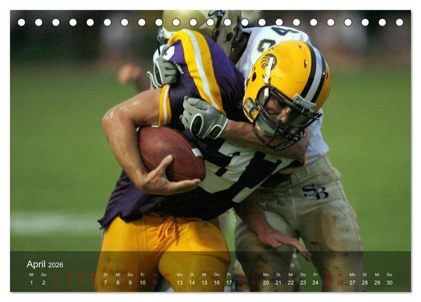 Produktbild: American Football - Touchdown (Tischkalender 2026 DIN A5 quer), CALVENDO Monatskalender