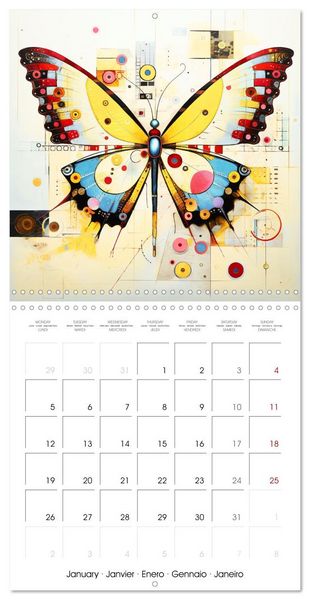 Produktbild: Symphonie animale color&eacute;e (Calendrier mural carr&eacute; 2026 30x30 cm) Calendrier double avec une page pour vos prises de notes