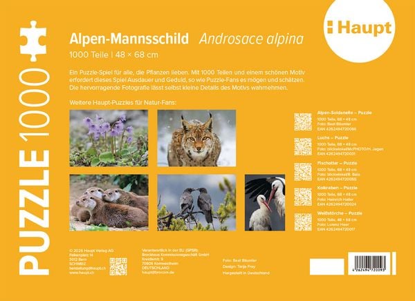 Produktbild: Alpen-Mannsschild &ndash; Puzzle
