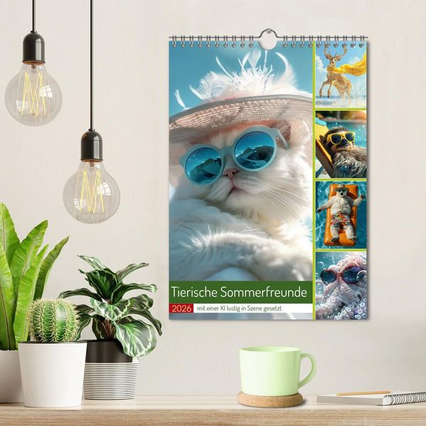 Produktbild: Tierische Sommerfreunde (Wandkalender 2026 DIN A4 hoch), CALVENDO Monatskalender