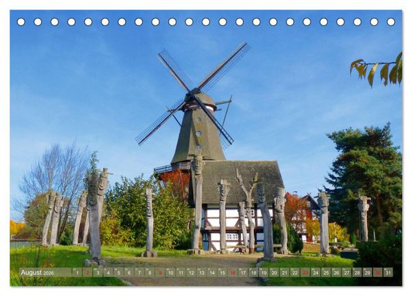 Produktbild: Gifhorn - Kleine Reise durch die Welt der M&uuml;hlen (Tischkalender 2026 DIN A5 quer), CALVENDO Monatskalender