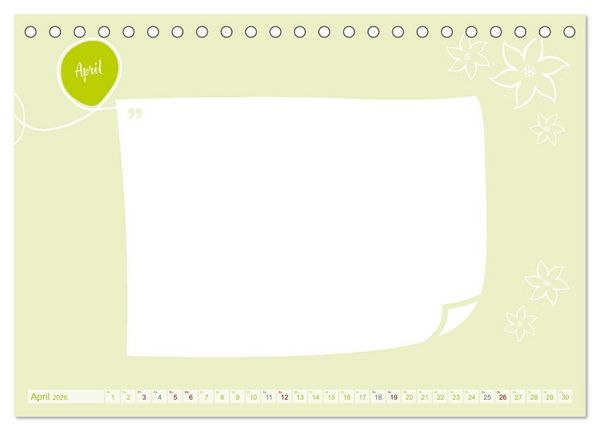 Produktbild: 12 x Motivation - Bastelkalender (Tischkalender 2026 DIN A5 quer), CALVENDO Monatskalender