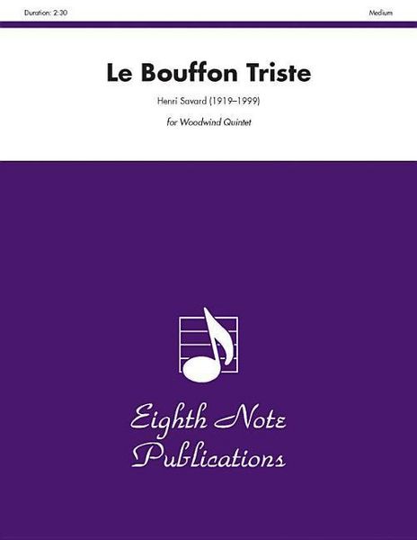 Produktbild: Savard, H: Bouffon Triste