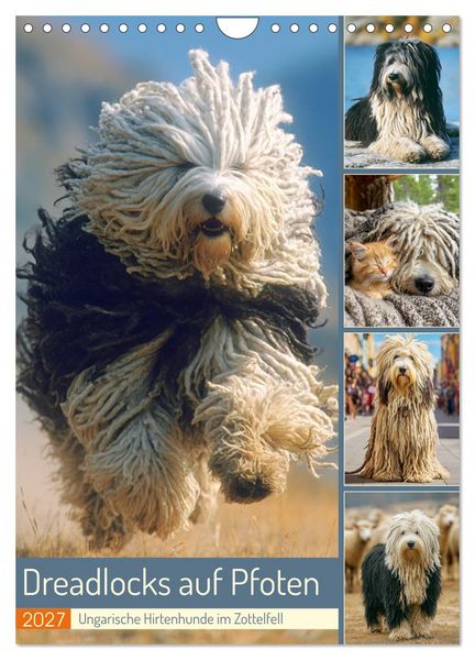 Produktbild: Dreadlocks auf Pfoten. Ungarische Hirtenhunde im Zottelfell (Wandkalender 2027 DIN A4 hoch), CALVENDO Monatskalender
