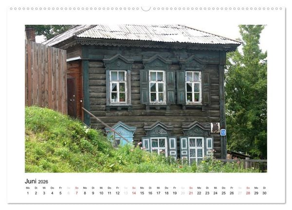 Produktbild: Holzh&auml;user in Irkutsk (hochwertiger Premium Wandkalender 2026 DIN A2 quer), Kunstdruck in Hochglanz