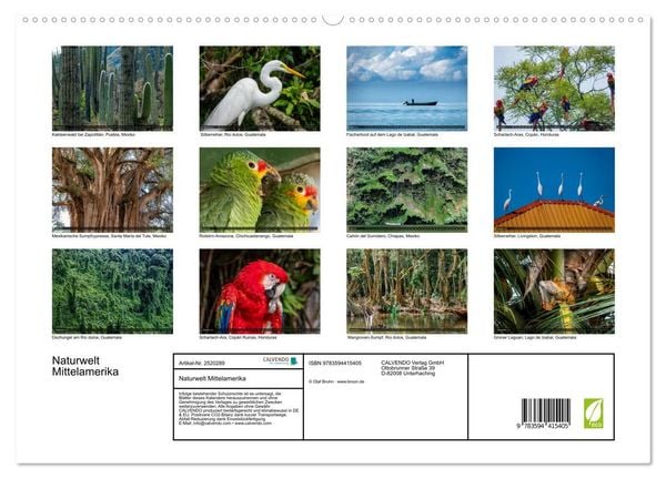Produktbild: Naturwelt Mittelamerika (hochwertiger Premium Wandkalender 2027 DIN A2 quer), Kunstdruck in Hochglanz