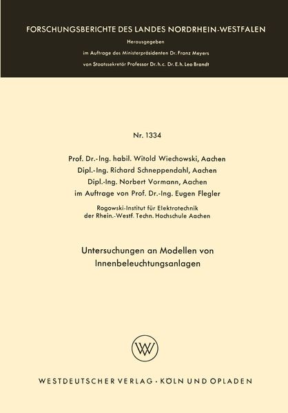 Produktbild: Untersuchungen an Modellen von Innenbeleuchtungsanlagen