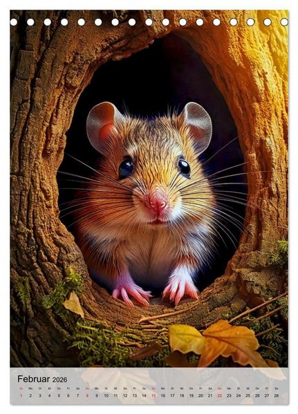 Produktbild: Kleine Wildtiere (Tischkalender 2026 DIN A5 hoch), CALVENDO Monatskalender