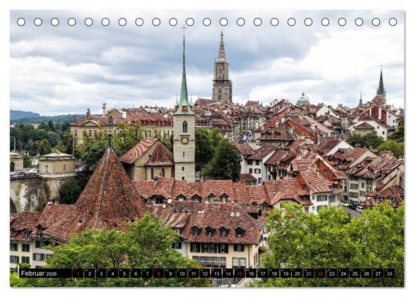Produktbild: Bellevue Schweiz (Tischkalender 2026 DIN A5 quer), CALVENDO Monatskalender