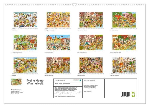 Produktbild: Meine kleine Wimmelwelt (Wandkalender 2026 DIN A2 quer), CALVENDO Monatskalender