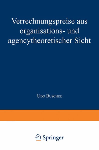 Produktbild: Verrechnungspreise aus organisations- und agencytheoretischer Sicht