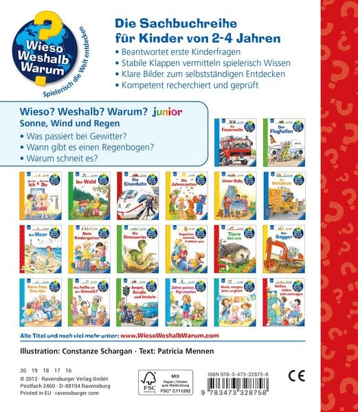 Produktbild: Wieso? Weshalb? Warum? junior, Band 47 - Sonne, Wind und Regen