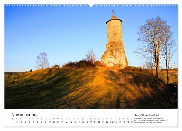 Deutschlands Burgen - eindrucksvolle Ruinen (Wandkalender 2025 DIN A2 quer), CALVENDO Monatskalender