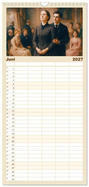 Produktbild: Familienplaner 2027 - Oscar Wilde mit 5 Spalten (Wandkalender, 21 x 45 cm) CALVENDO