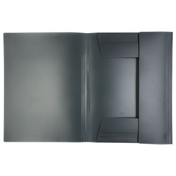 Produktbild: Idena Sammelmappe PP mit Gummizug transluzent schwarz DIN A3