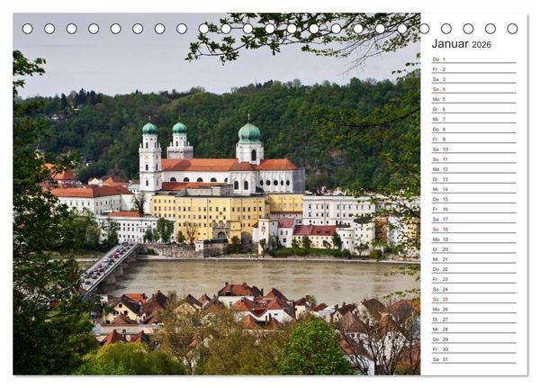 Produktbild: Pittoreskes Passau (Tischkalender 2026 DIN A5 quer), CALVENDO Monatskalender