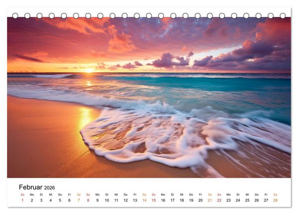 Produktbild: Mein Strand - ein Traum (Tischkalender 2026 DIN A5 quer), CALVENDO Monatskalender