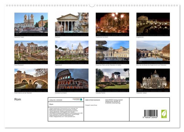 Produktbild: Rom (hochwertiger Premium Wandkalender 2026 DIN A2 quer), Kunstdruck in Hochglanz