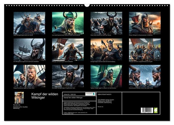 Produktbild: Kampf der wilden Wikinger (Wandkalender 2026 DIN A2 quer), CALVENDO Monatskalender